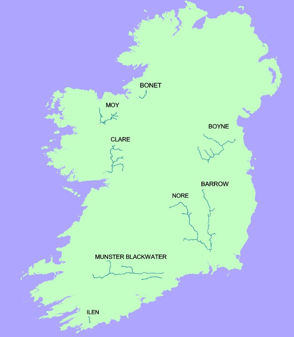 Karte von blackwater river Irland