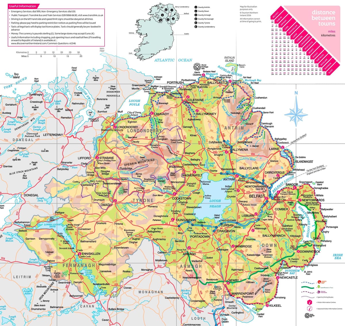 Nordirland auf Karte anzeigen