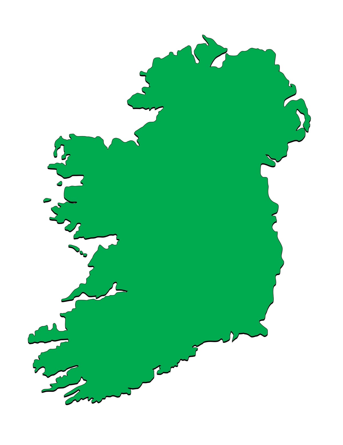 Karte von Irland-Vorlage