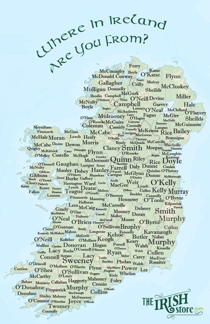 Irland-Namen anzeigen