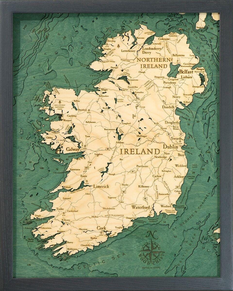 Karte von Irland Karte Kunst