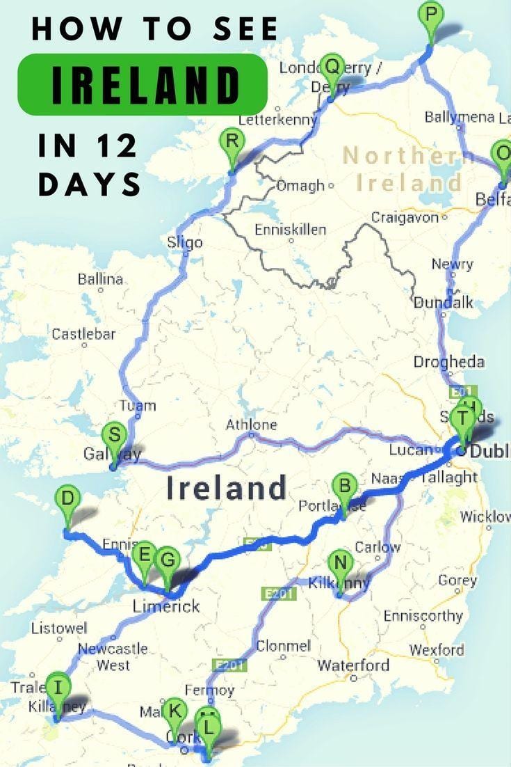 Orte zu besuchen in Irland anzeigen