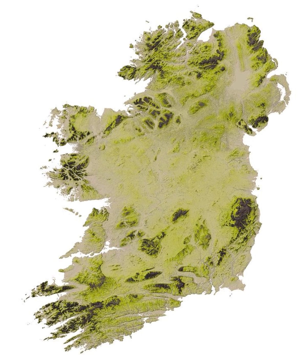 geographische Karte von Irland
