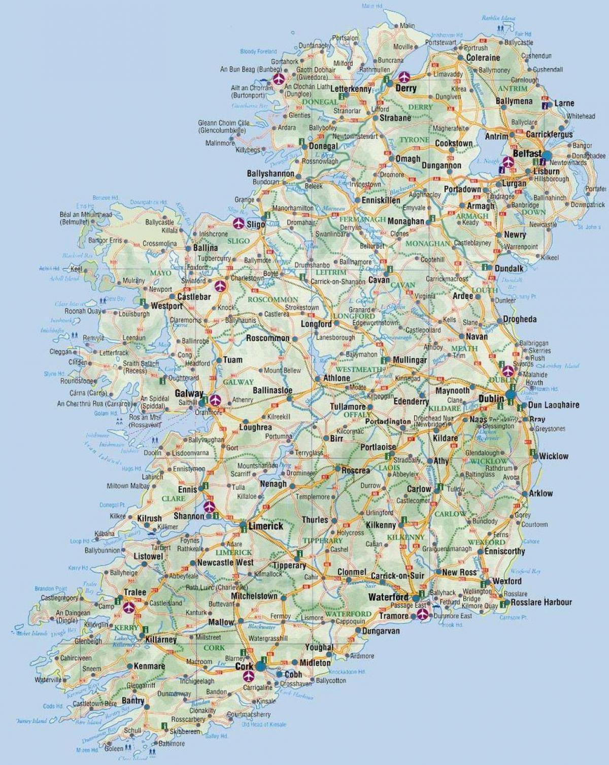 eine Karte von Irland