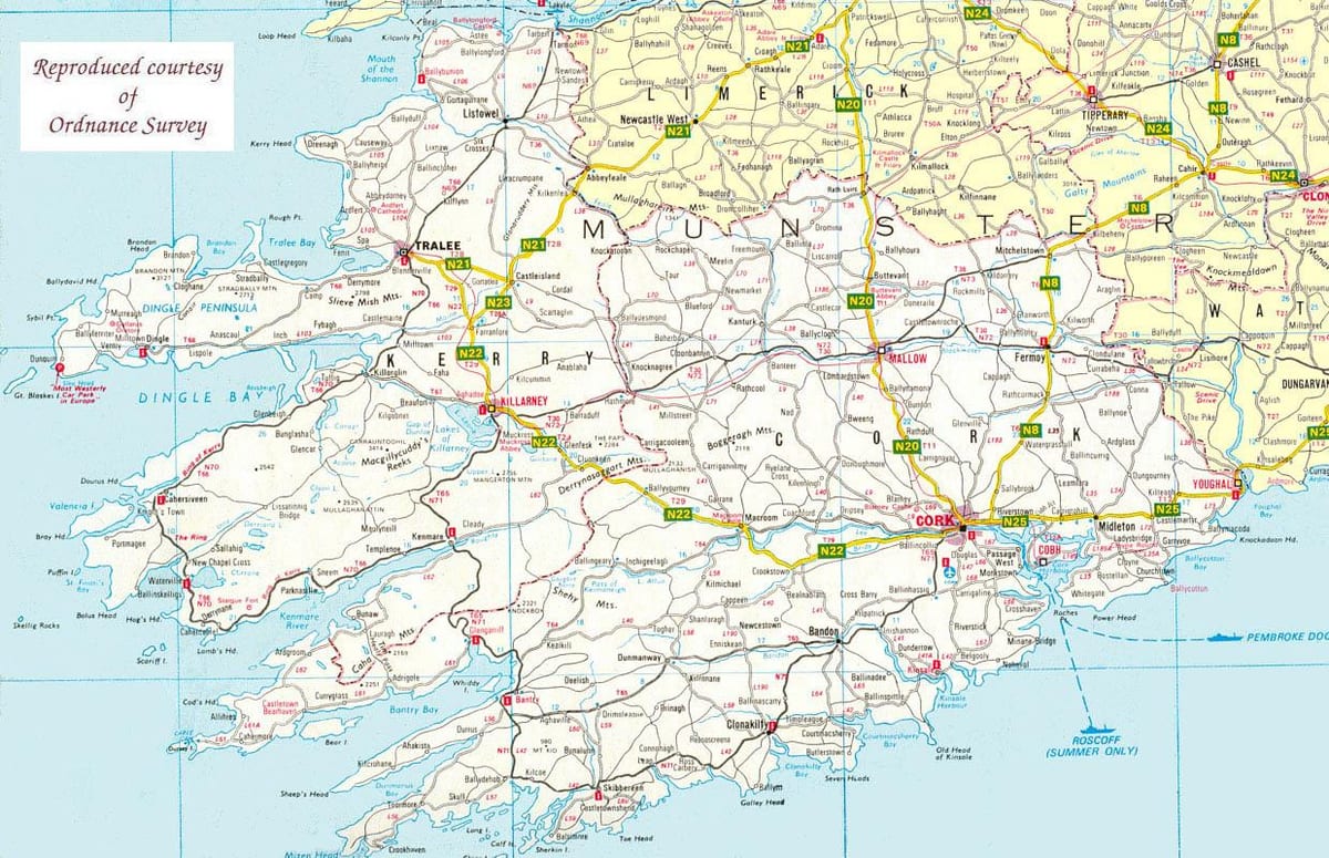 Karte von Karte von Nord-west-Irland