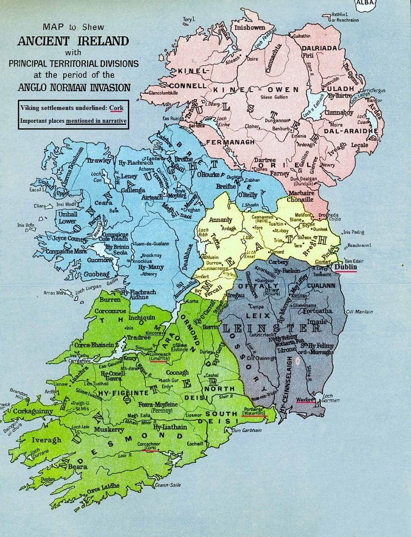 Landkarte der megalithischen Irland