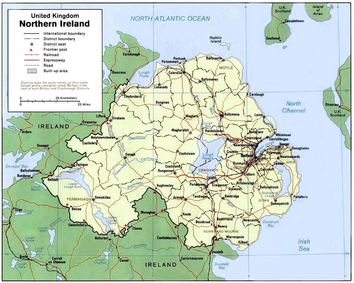 Karte der n-Irland