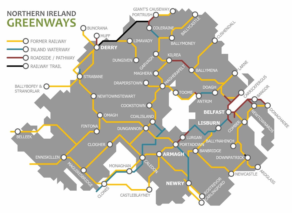 Nordirland Zug Karte