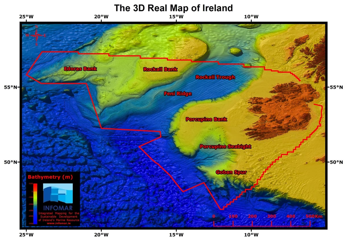 die echte Karte von Irland