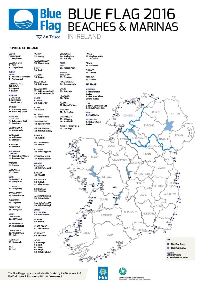 besten Strände in Irland-map