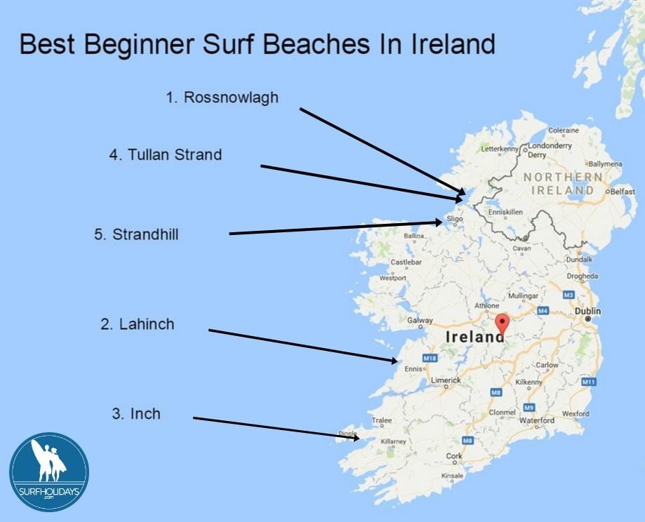 Karte surfen in Irland