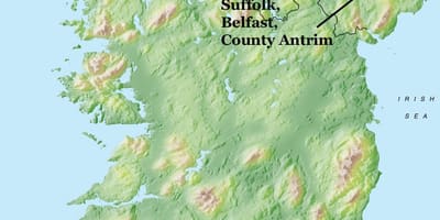 Karte von belfast-northern Irland
