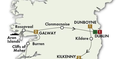 Karte 0f Irland