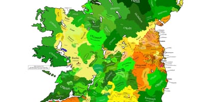 Karte der clan-Karte von Irland