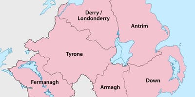 Unten Irland Karte