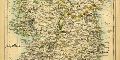 Antike Karte von Irland