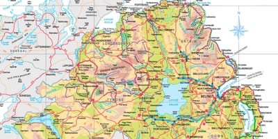 Nordirland auf Karte anzeigen