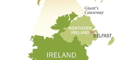 Karte von emerald isle Irland