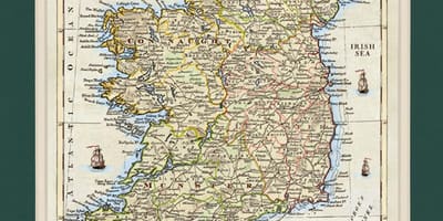 Karte von gerahmten Karte von Irland