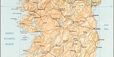 Karte von große Karte von Irland zum Verkauf