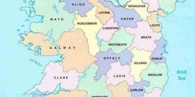 Karte von Irland b&b