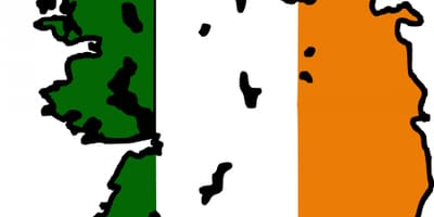 Karte von Irland Flagge