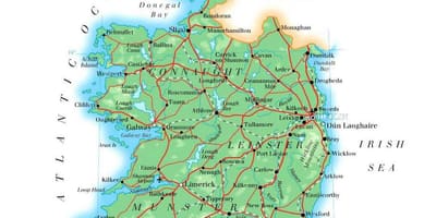 Karte von Irland elevation 