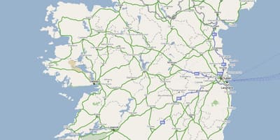 Karte von Irland highway