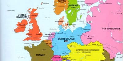 Karte von Irland und Europa