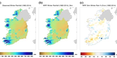 Karte von Irland Klima