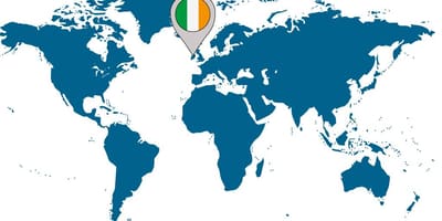 Irland auf der Karte der Welt
