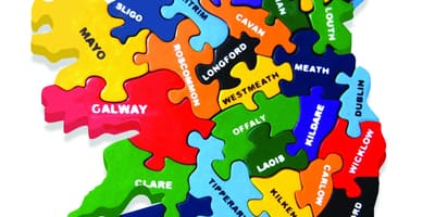 Karte von Irland-puzzle