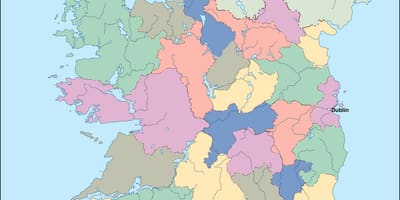 Karte von Irland-Karte-Vektor