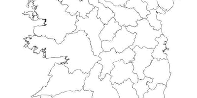 Irland Landkarte Umriss