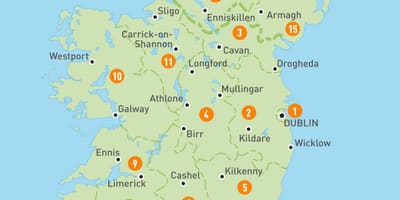 Karte von Irland-Regionen 