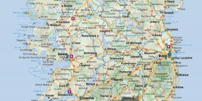 Irland Gebirge Map Karte Von Irland Gebirge Nord Europe Europe