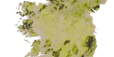 Geographische Karte von Irland