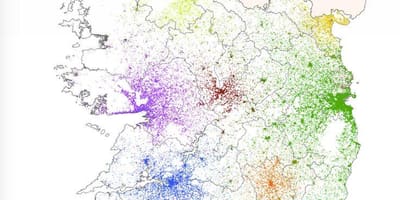 Irlands Bevölkerung Dichte Karte