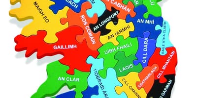 Karte von Karte von Irland gaeilge