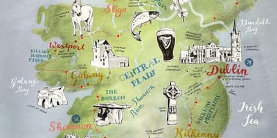 Karte von Karte von Irland poster