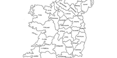 Karte, Kontur Karte, Irland