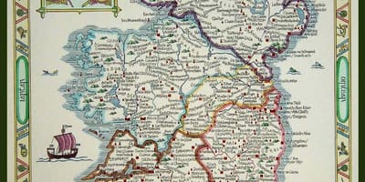 Karte der mittelalterlichen Irland