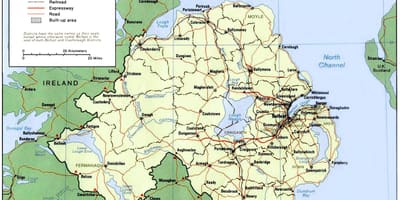 Karte der n-Irland