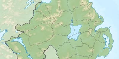 Karte physikalische Karte von Nordirland