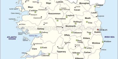 Karte politische Karte von Irland