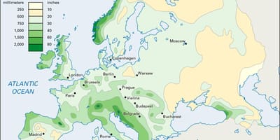 Niederschlag Landkarte Irland