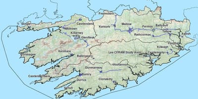 Detaillierte Karte von Süd-west Irland