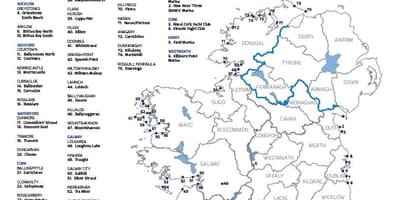 Besten Strände in Irland-map