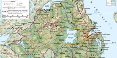 Straßenkarte Nordirland