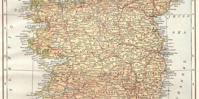 Irland vintage-Karte